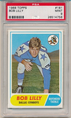 1968 Topps Football Bob Lilly (HOF) (#181) PSA9 PSA