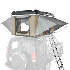 Prime Tech Hartschalen-Autodachzelt Nevada schwarz/beige – Leichtbau, nur 47 kg