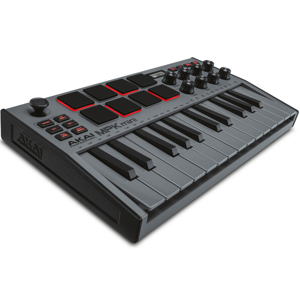 Akai MPK Mini MK3 25-Key USB MIDI Keyboard Controller - Grey