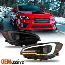 2015-2021 Subaru WRX/STI Smoked Projector Headlights w/Sequential LED Signal