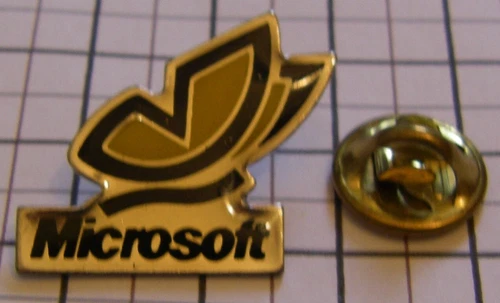 MICROSOFT BUTTERFLY vintage pin badge