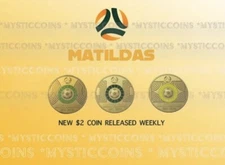 2023 $2 Matildas Coin Complete  Set  In Folder -Limited Edition Set. In Stock.