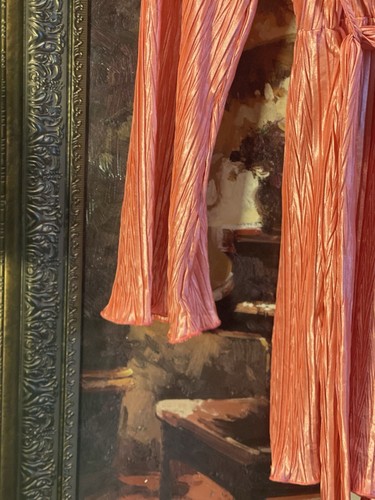 Shein Bae Damen Strampler Rüschen Plissee übertriebene Ärmel rosa champagner Gr. L - Bild 18 von 19