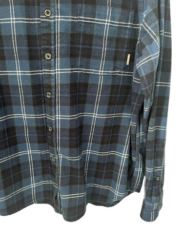 Eddie Bauer Boys Sz. XLPlaid Flannel Fleece Sm. Button Down Shirt Jacket Blue - Picture 5 of 8