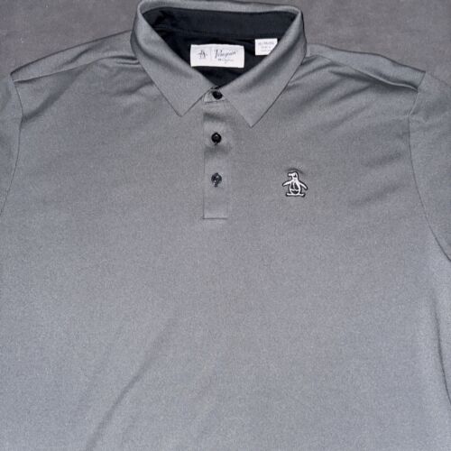 EUC Mens Penguin SS Shirt, Gray, Size XL
