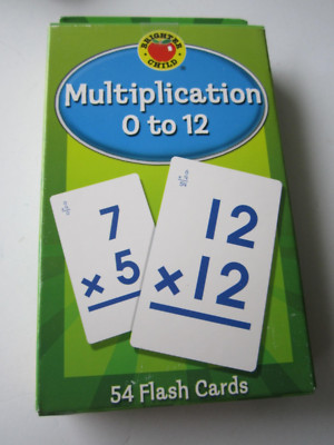 NEW & SEALED MULTIPLICATION 0 TO 12 FLASH CARDS - TOTAL OF 54 CARDS - 8+