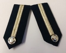 Oman Gorgets Collar Tabs With Silver Detail Chrome Officers Insignia Buttons