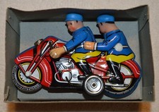 VINTAGE TIN LITHO FRICTION MOTORCYCLE TOY MADE IN CHINA MF162 WITH BOX