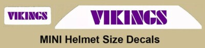 NOS MINI Minnesota Vikings Throwback Team Name Bumper Decals Riddell VSR4 20mil