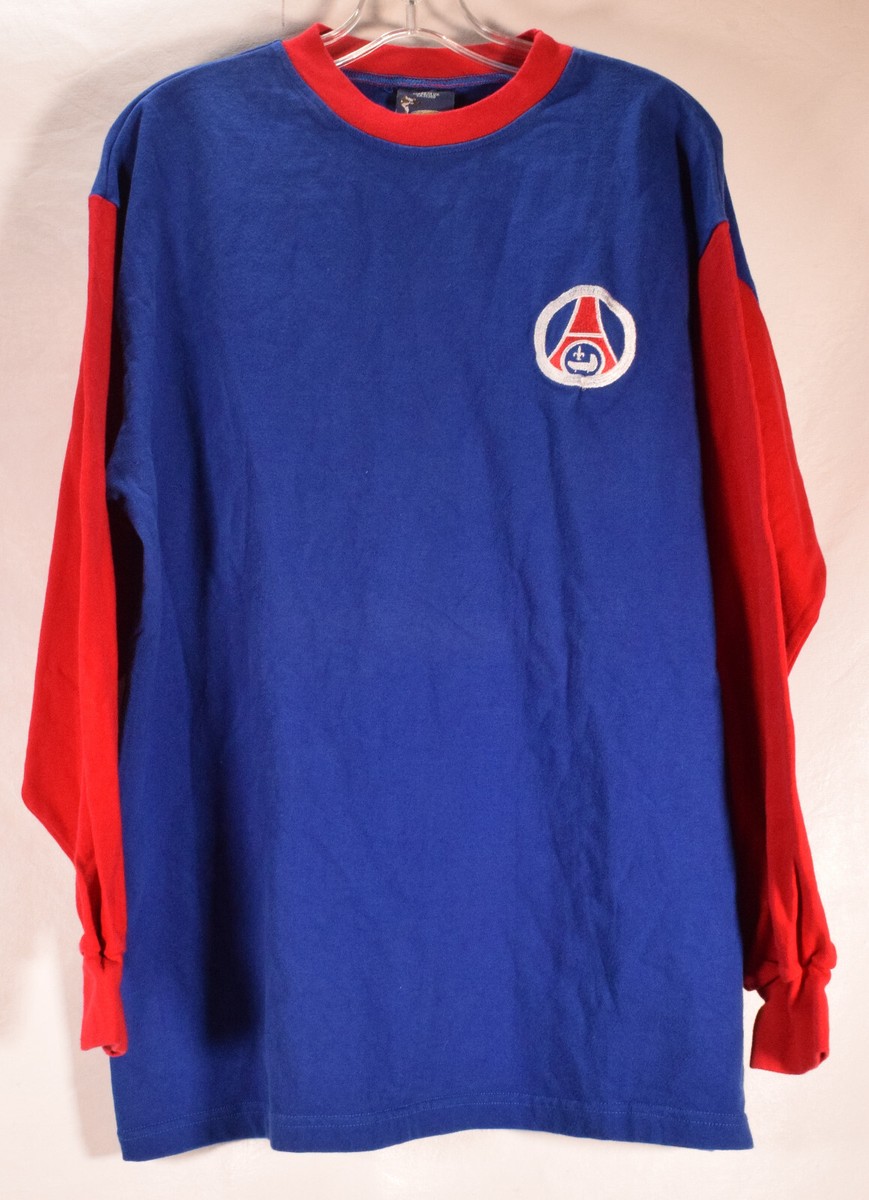 Toffs.co Mens Vintage PSG Football LS SweatShirt Blue Red XL | eBay
