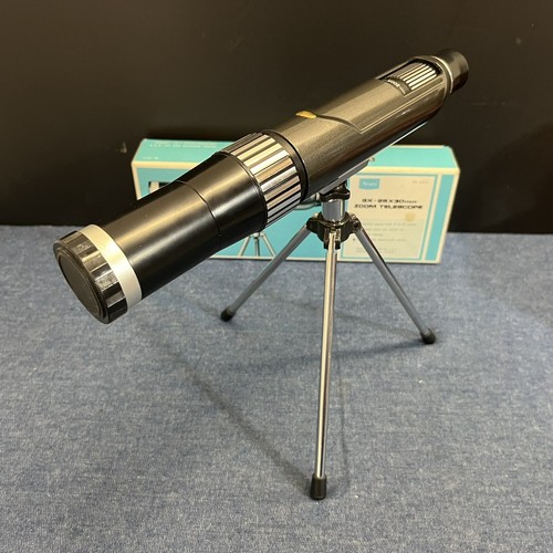Vintage SEARS 8X -25X30MM Zoom Telescope w/ Tripod No. 6313 w/ Original Box - Picture 2 of 12