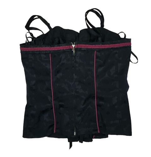 Vintage Tripp NYC Womens Roses Lace Up Sleeveless Gothic Rare Zip Corset 90s XL - Picture 6 of 6