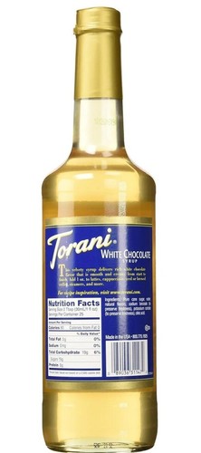 Jarabe de café Torani chocolate blanco 750 ml nuevo FECHA DE CADUCIDAD es 04/03/2026 - Imagen 3 de 5
