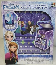 Decorate Your Own Glam Mosaic Jewelry Box Disney Frozen NEW Stickers 3D Notepad