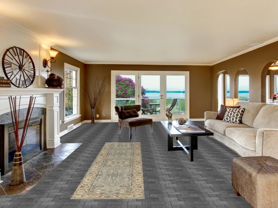 Bohemian Oushak Indian Runner Rug Hand-Knotted Blue Color 3x10 ft - Image 2 of 4