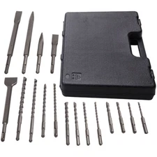 17x Hammer Bits Drill Bit Chisel Fit for SDS Plus Rotary Groove Concrete Set