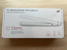 T3 SinglePass 1" Flat Iron Straightener - White - Brand New Sealed