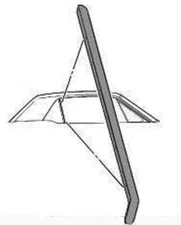 1969 Cougar Quarter Window to Door Glass Vertical Weather-strip Seal Mustang USA