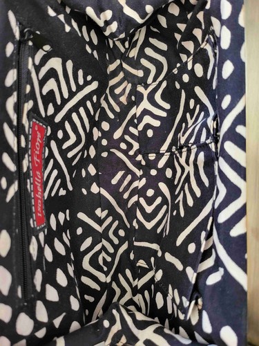 Isabella Fiore Embroidered Button Embellishments Black And Red Clutch - Picture 5 of 12