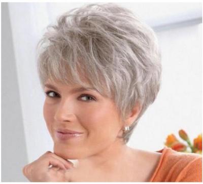 Fashion Women Medium Short Straight Natural Hair Wigs Full  display picture 2