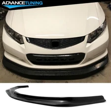 For 12-13 Honda Civic Coupe 2-Door MDA Style Unpainted Black PU Front Bumper Lip