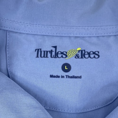 Turtles & Tees Girls/Juniors Golf Dress L Blue Collared Sleeveless AOP Button Up - Picture 3 of 16