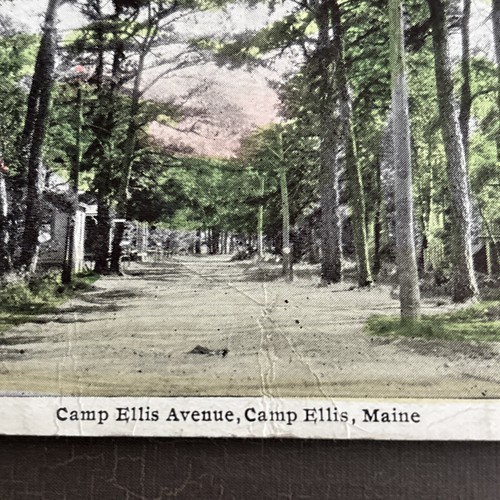 HAND COLORED Frank W Swallow Postcard Co CAMP ELLIS Saco MAINE ME 1937 posted - Picture 5 of 10