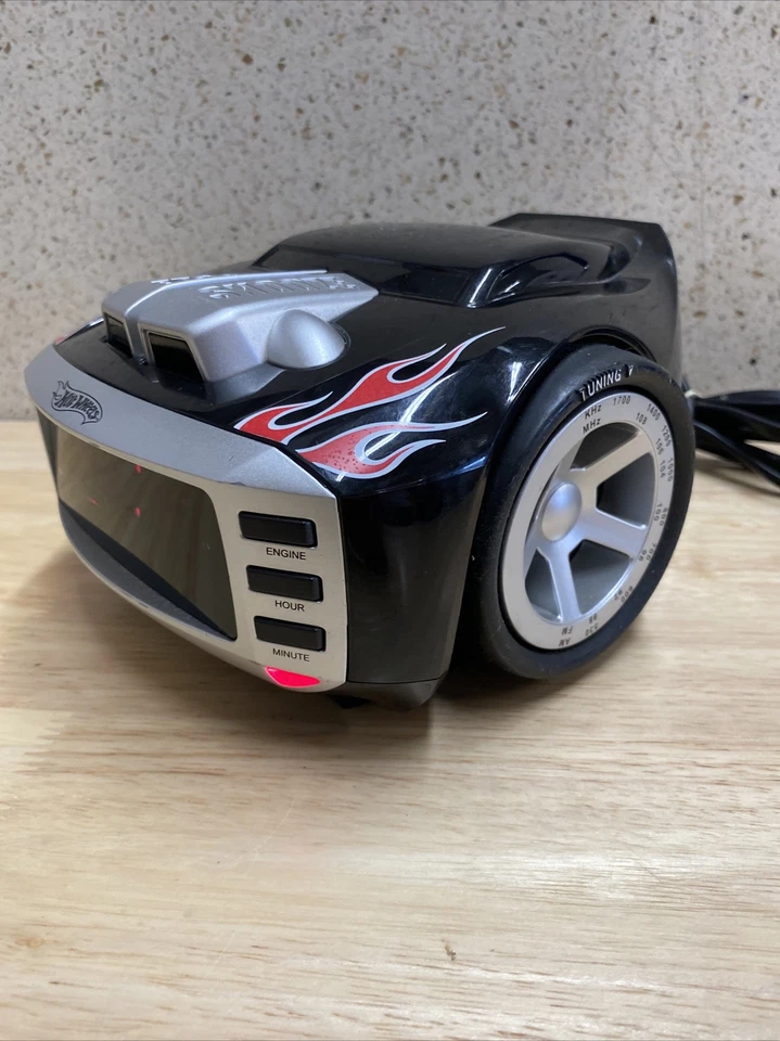 Collector Hot Wheels Car Alarm Clock Radio Mattel works - Image 3 of 4