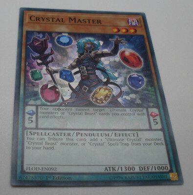 Yu-Gi-Oh Karte - Crystal Master - Spellcaster / Pendulum / Effect - Yugioh Neu