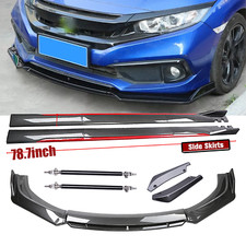 For Honda Civic Si Coupe Sedan 3pcs Front Rear Bumper Lip78.7side Skirt Body For Honda Civic Si Coupe Sedan 3pcs Front Rear Bumper Lip78.7side Skirt Body