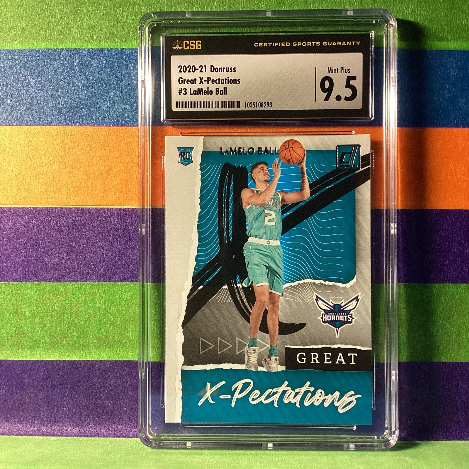2020 Panini Dontuss Lamelo Ball #3 Great X pectations Insert Mint9.5 Hornets