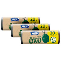 MüLlbeutel 3 Rollen Swirl 20 Liter ÖKo-MüLlbeutel Mit Zugband ReißFest & Dicht