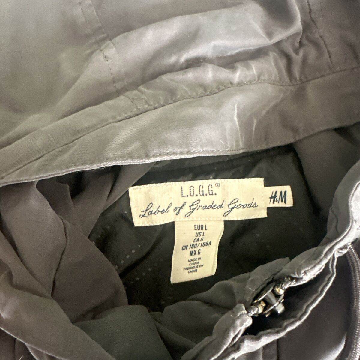 Men's Large H&M L.O.G.G. Military Jacket Full Zip Snap Men's Large H&M L.O.G.G. Military Jacket Full Zip Snap
