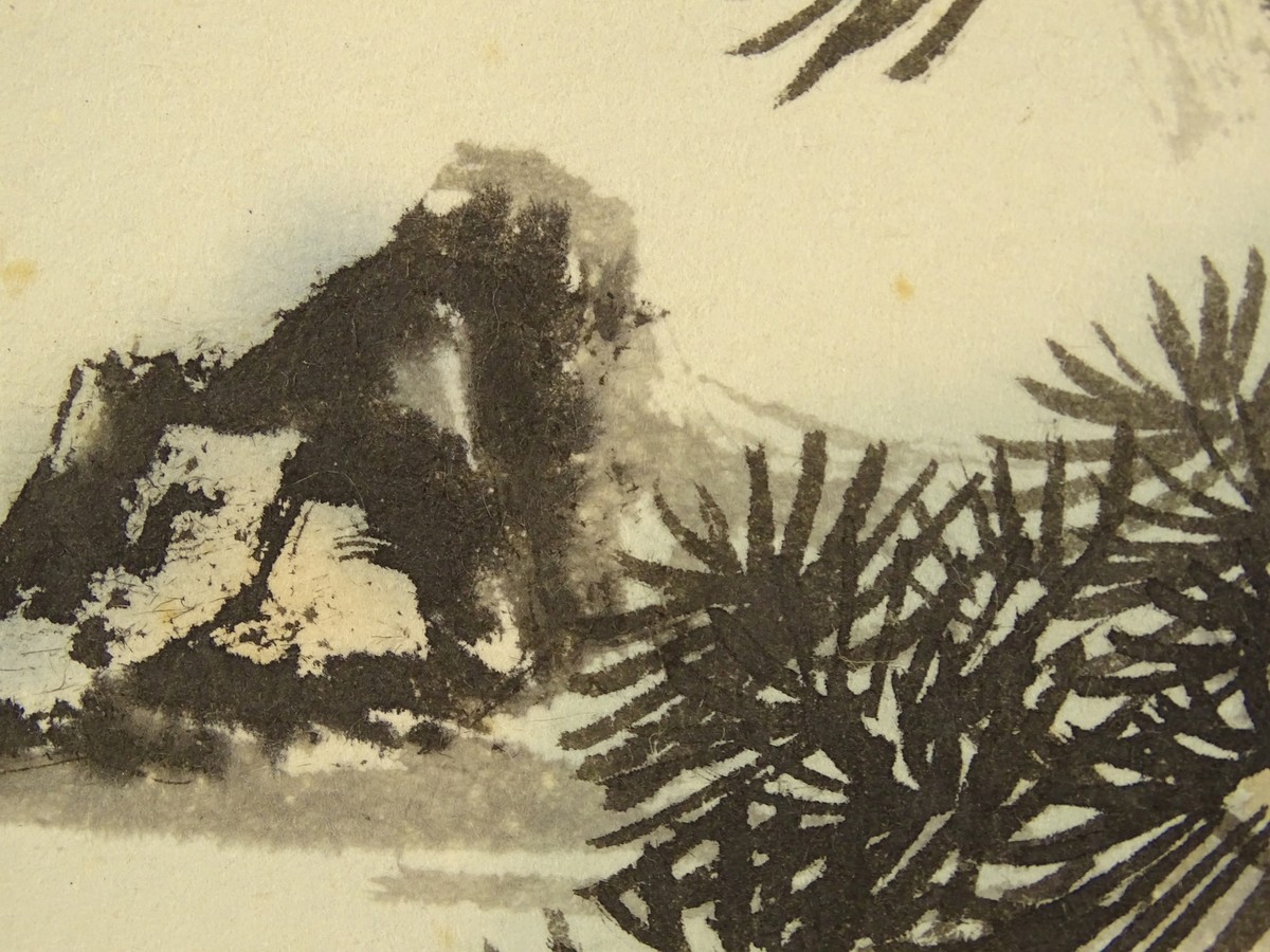 IK559 SANSUI Landscape Hanging Scroll Japanese Art painting