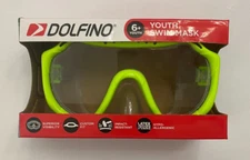 Dolfino Mask Green Ages 6+ Youth Impact Resistant, Latex Free, Custom Fit