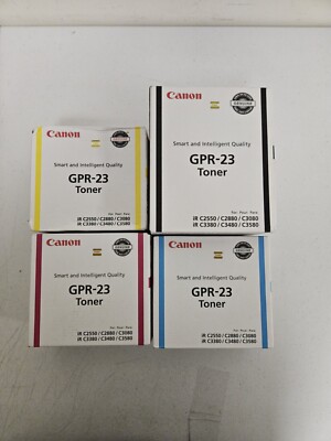 OEM Canon GPR-23 CMYK Toner Set For iR C2550 C2880 C3080 C3380 New 
