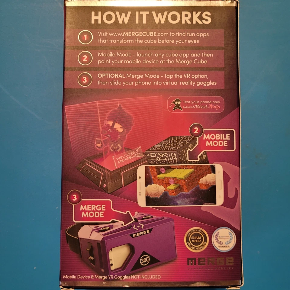 MERGE CUBE Virtual Game Hold Holograms in Your Hand Toy for Android & iPhone NEW - Image 3 of 4