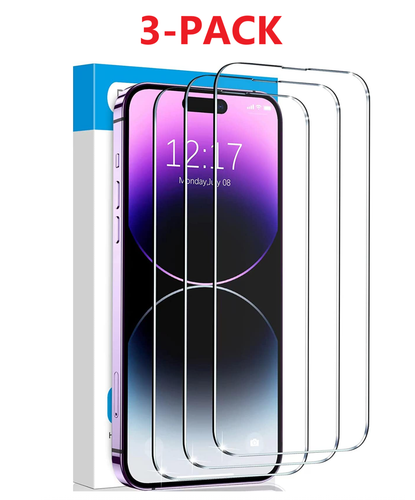 3-PACK For iPhone 14 13 12 11 Pro Max XR XS X Tempered GLASS Screen Protector - Bild 1 von 6
