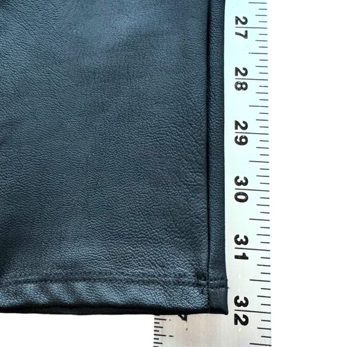 Good American Faux Leather Moto Leggings Ribbed Detail Black Medium READ - Picture 20 of 22