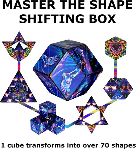 Magnetischer Cube – 70+ Formen, Anti-Stress Puzzle für Kinder & Erwachsene - Bild 4 von 12