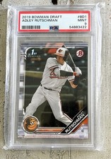 Adley Rutschman 1st 2019 Bowman Draft #BD1 Rookie Card RC PSA 9 Mint ..22. rookie card picture