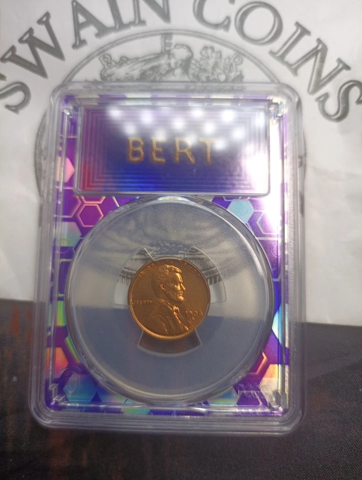 1936 S LINCOLN CENT WHEAT PENNY PCGS MS66 RD ES125 - Image 3 of 3