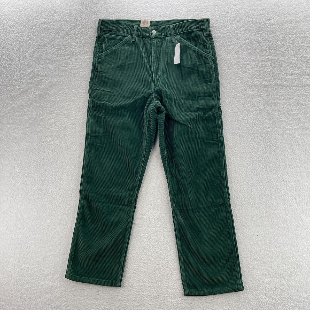 Levi's 568 Pants Men's 36x34 Green Corduroy Wide Wale Loose