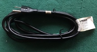 Husky 8 ft 16 Gauge Tool Replacement Power Supply Cord 13Amp/125V #165-018