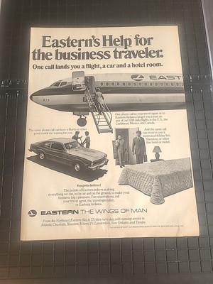 Eastern Airlines The Wings Of Man Print Ad 1975 8x11 Promo Wall Art 