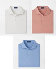 NEW MENS PETER MILLAR S/S BALLAD PERFORMANCE JERSEY Polo GOLF SHIRT, MEDIUM