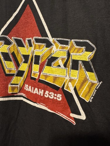 Vintage 1986 Stryper “To Hell With the Devil” Cutoff Tour Tee USA L - Picture 2 of 5