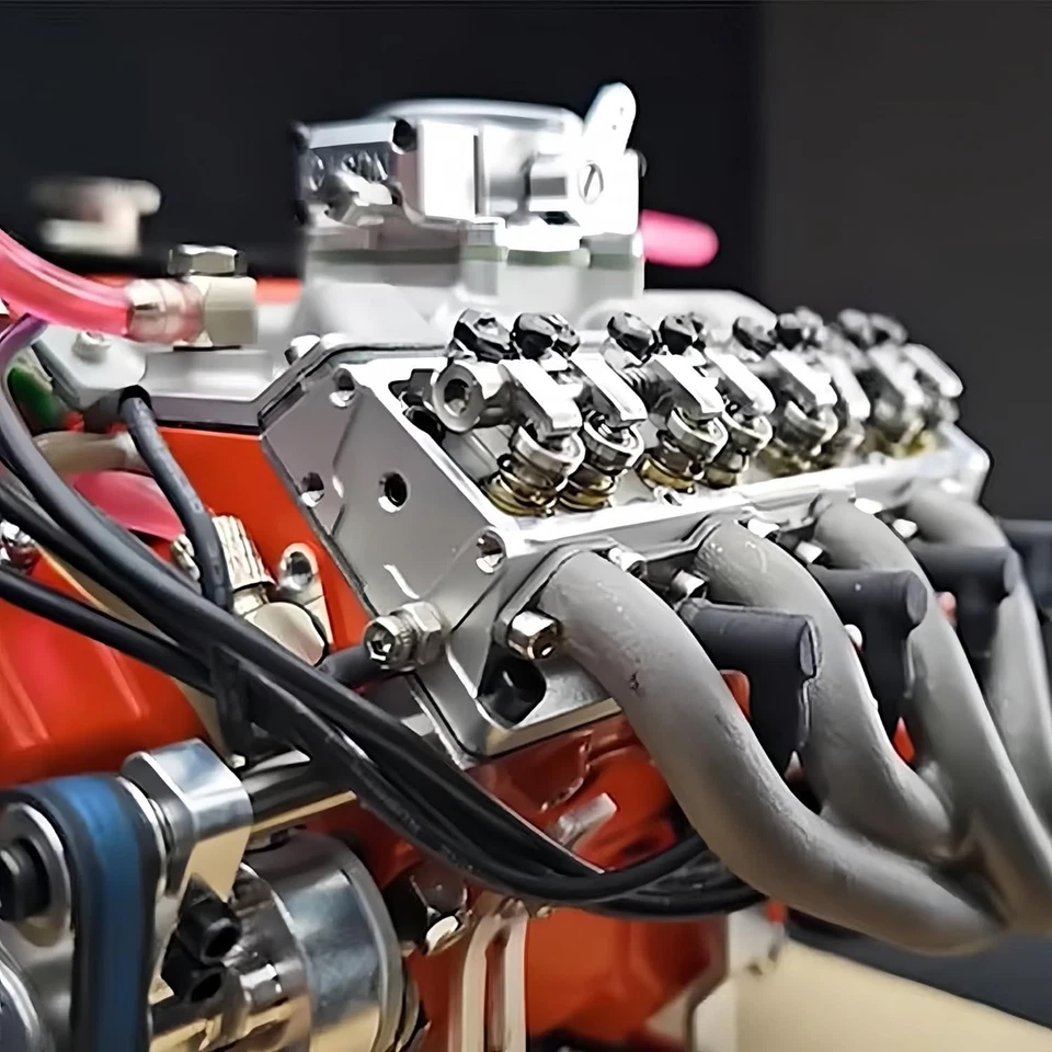 V8 Engine Kit Gas Model - OHV V8 Small Engine Model Kit Model Engine Resin Model - Image 2 of 4