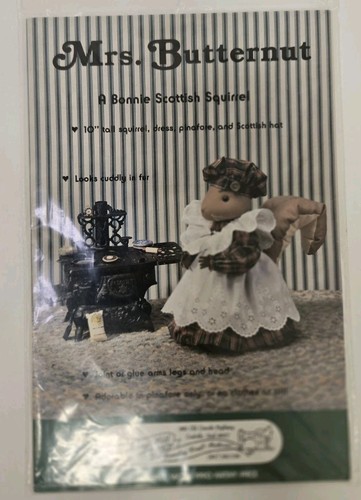 Mrs Butternut schottisches Eichhörnchen Puppe Schnittmuster weiche Skulptur primitive volksy