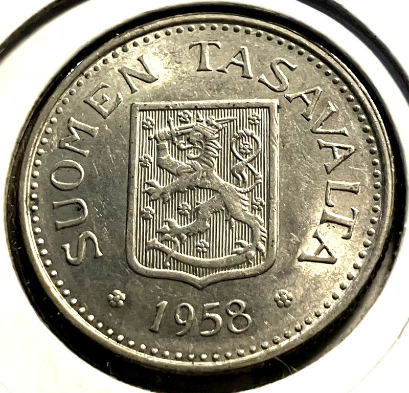 elf Finland 100 Markkaa 1958 H Silver Lion